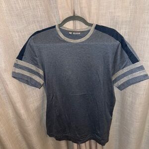Brioni Navy and Gray Short Sleeve Tee